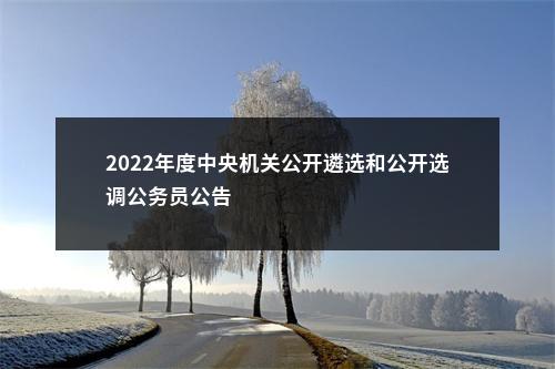 2022年度中央机关公开遴选和公开选调公务员公告                进入阅读模式 图片