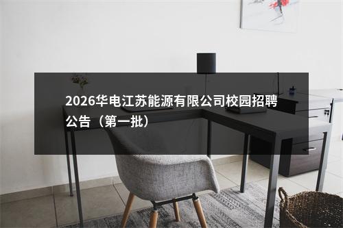 2026华电江苏能源有限公司校园招聘公告（第一批）                进入阅读模式 图片